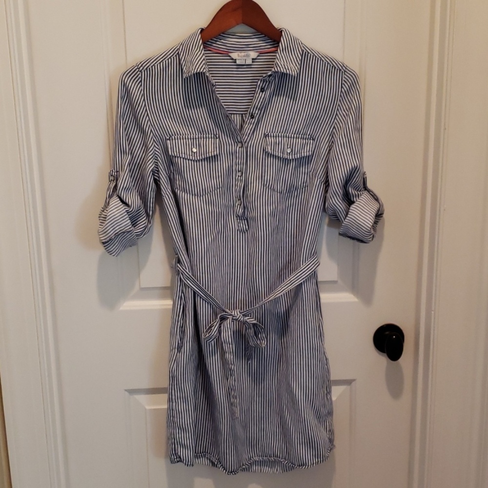 Boden stripped shirt dress